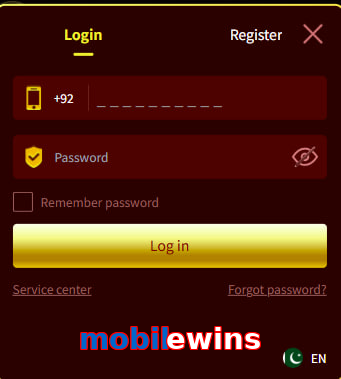 Mobilewins login preview